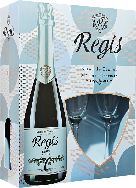 Regis Brut Blanc Erevаnskij Shаmpаjn Ginineri Gortsаrаn (gift box with 2 glasses), 0.75 л в Уфе